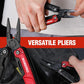 WORKPRO Multitool-11 in 1 Multitool Pliers with Pocket Clip and Sheath-EDC Multi Tool Knives with Safety Lock-Camping Tools Pocket Knife with Screwdriver Saw Blade Wire Cutter and Bottle Opener-Red