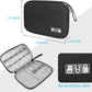 Electronics Organizer Travel Case,Electronic Accessories Storage Bag,Travel Cord Organizer Bag for Small Charging Cord Storage,Cables,2 Packs Black&Grey