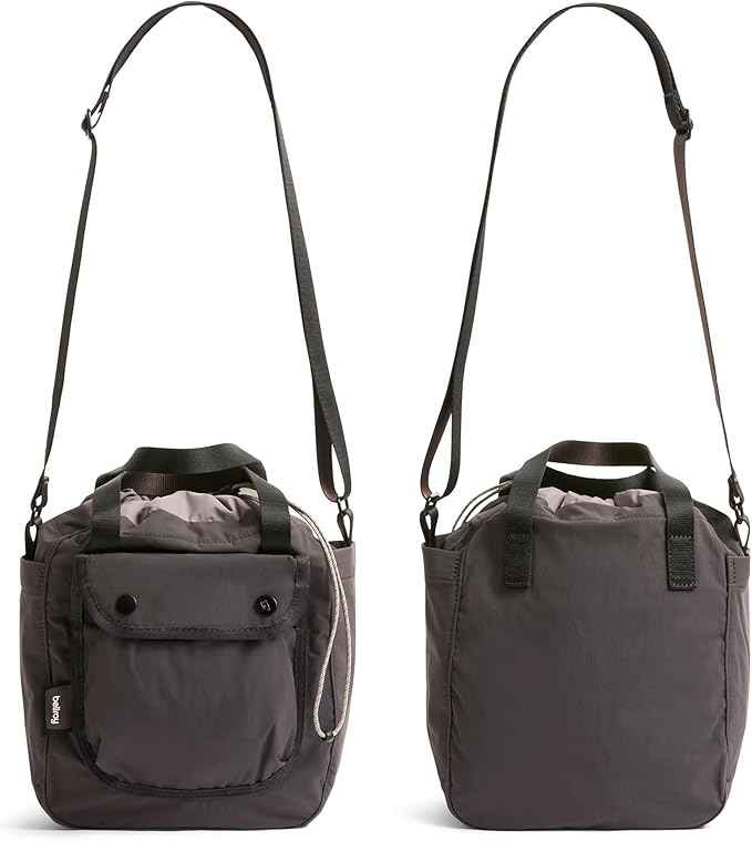 Bellroy Cinch Bucket Bag (compact 9 liter lightweight crossbody bag with adjustable shoulder strap) - Charcoal