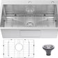 Drop In Kitchen Sink 28x18", 9" Basin Depth, 18 Gauge Stainless Steel Sink, 3D Embossed Surface Finish Top Mount with Accessories