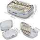 Metal 2 Compartment Pill Organizer Travel Friendly Portable Compact Pill Box Cute Pill Case to Hold Vitamins,Fish Oil,Supplements,Meds,Tablet for Purse,Pocket. (Apothecary)