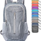 ZOMAKE 25L Ultra Lightweight Packable Backpack, Foldable Hiking Backpacks Water Resistant Small Folding Daypack for Travel(Medium Grey)