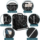 PAVILIA Extra Large Toiletry Bag Travel Bag for Women Men, Hanging Cosmetic Organizer, Water Resistant Makeup Bag for Accessories Toiletries, Travel Essentials Kit (Black Chevron)