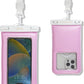 Sonix Waterproof Phone Pouch - Floating Phone Case Dry Bag w/Crossbody Lanyard - Beach Cruise Travel Essentials - Compatible w/All Devices, Touchscreen Friendly | Jelly Pink