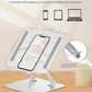 Laptop Stand Adjustable Laptop Holder for Desk, Foldable Laptop Riser Portable Computer Stand Compatible with MacBook, Lenovo, HP and All Laptops up to 15.6 inches Silver
