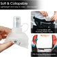 GYGYL Soft Flask, TPU Collapsible Soft Water Bottle for Hydration Pack, Running Vest, Leak-Proof Folding Water Bottle for Hiking Cycling Climbing Jogging-500ml White, 2pcs