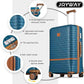 Joyway 28 Inch Luggage with Spinner Wheels, Lightweight Hard Shell Large suitcase, 3 Piece Luggage Sets with TSA Lock, Blue