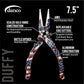 danco duffy 7.5-inch Fishing Pliers with Replaceable Line Cutters, Aircraft Grade Aluminum Fishing Gear, Saltwater Resistant Fishing Tools, Rubberized Paint Coating (USA)