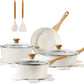SENSARTE Nonstick Ceramic Cookware Set 13-Piece, Healthy Pots and Pans Set, Non-toxic Kitchen Cooking Set with Stay-Cool Handles, Silicone Tools and Pot Protectors, PFAS and PFOA Free