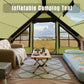 Inflatable Camping Tent, Glamping Blow Up Tent with Hand Pump for All-Season, 3 Mins Easy Setup, Waterproof Tens with Mesh Window for 4-6 Person, Suit for Family, Friend, Camp, Outdoor Gathering