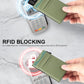 Slim Wallet for Men,Pop Up Credit Card Wallet Aluminum Minimalist RFID Blocking Smart Card Holder with Cash Slot for Front Pocket,6-12 Card Capacity, Green