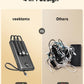 VEEKTOMX Portable Charger with Built-in Cables 10000mAh Power Bank for iPhone Slim Fast Charge USB C Battery Pack Travel Essentials Powerbank Compatible with iPhone, Samsung, Android, etc