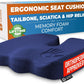 5 STARS UNITED Seat Cushion for Tailbone Pain Relief – Memory Foam Cushion for Coccyx, Hip, Hemorrhoid, Sciatica & Post-Surgery Recovery – Wheelchair, Car, Desk, Gaming & Office Chairs, D Blue