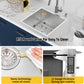 Small Kitchen Sink,18x18 In Bar Sink Stainless Steel Undermount Small Kitchen Sink Ideal Choice For Small Space Nice As Undermount Prep Sink,RV Kitchen Sink With Bottom Grid,Silicon Mat And Drain Set