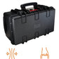 Amazon Basics Hard Camera Case with Wheels, Large, Black, Solid, 22"L x 14"W x 9.8"H