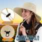 ZOORON Sun Hat for Men Women Fishing Hat with Neck Flap Wide Brim Bucket Hat UV Protection for Beach Camping Hiking