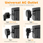 Universal Travel Adapter, VYLEE 45W International Plug Adapter with PD Fast Charging, 5-Port (1 AC/1 USB-A/3 USB-C), Wall Charger Worldwide Travel Essentials Plug for USA EU UK AUS Japan (Black)