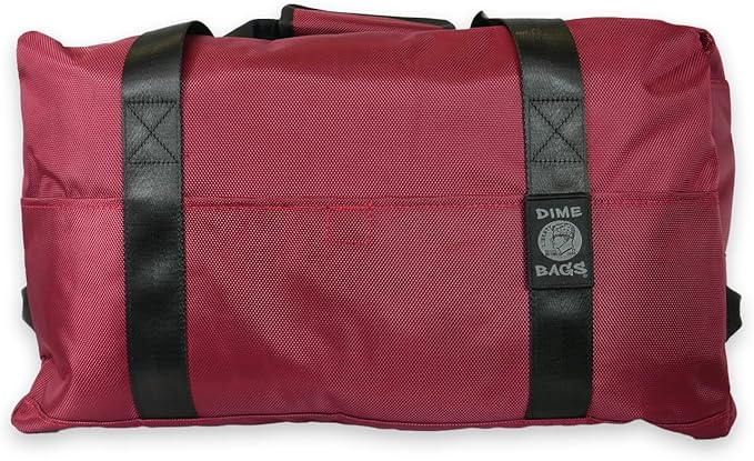 Dime Bags Travel Duffle Bag, Odor Proof w/Carbon Filter Lining, Built-In Lock Duffle, Water-Resistant, Secret Pocket, Associate (Oxblood)
