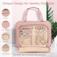 Wedama Toiletry Bag for Women, Hanging Travel Toiletry Bag with Jewelry Organizer Compartment Large Makeup Bag, PVC Waterproof Cosmetic Travel Bag for Travel Business Trips Camping Bathroom, Pink - Roamly