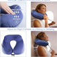 urophylla Inflatable Travel Neck Pillow for Airplanes, Super Soft Velvet Neck Support, Adjustable Firmness, Blow Up Plane Pillow for Long Flights, Road Trips, Travel Essentials with Eye Mask, Earplug