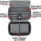 ROTHWELL Gift Box with 6 Slots Leather Watch Box and 2 Watches Travel Case - Storage Box Holder with Glass Top (Black/Grey Gift Box)