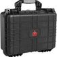 16x 12.8x 6.8 Inch Hard Case, Portable Weather Waterproof Protective Camera Case with Customizable Foam, Fit Use of Drones, Camera, Equipments, Black