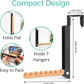 Over The Door Coat Rack: Portable Folding Travel-Friendly Over The Door Clothes Hanger and Laundry Hanger, Ideal for Compact Spaces and On-The-Go Use - 2PCS (Black)