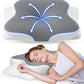 Cervical Pillow for Neck Pain Relief - Ergonomic Memory Foam Pillow with Cooling Case Orthopedic Support Side Sleeper Pillow for Pain Relief Support for Side Back Stomach Sleepers (Grey)
