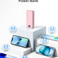 20000mAh Ultra-Portable-Charger-Power-Bank with Built in Cables&AC Wall Plug,PD20W USB-C Fast Charging Cell Phone Charger Battery Pack,LED Display Travel Battery Bank for All iPhone,Samsung,Android