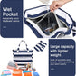 Beach Pool Bags Tote for Women Ladies Large Gym Tote Carry On Bag With Wet Compartment for Weekender Travel Waterproof