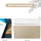 Large 22 Quart Linen Fabric Foldable Storage Bin Cube Organizer Basket with Flip-Top Lid & Handles, Clothes Blanket Box for Home, Office, Closet, Beige & White, 4 Pack 14.6 x 9.5 x 9.5”