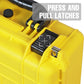 16x 12.8x 6.8 Inch Hard Case, Portable Weather Waterproof Protective Camera Case with Customizable Foam, Fit Use of Drones, Camera, Equipments, Yellow