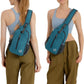 WATERFLY Crossbody Sling Backpack Sling Bag Travel Hiking Chest Bag Daypack - Roamly