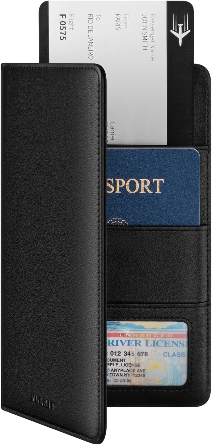VULKIT Passport Holder Wallet RFID Blocking Travel Wallet for Men & Women - Roamly