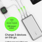 Belkin Portable Charger, USB-C Power Bank 20000 mAh w/ 1xUSB-C Port & 2xUSB-A Ports, 15W w/Type-C to Type-A Cable for iPhone 16, Samsung Galaxy S25, Nintendo Switch 2, Google Pixel 10, etc. - Silver