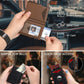 Airtag Wallet for Men, Minimalist Slim Mens Wallet Smart Pop Up Credit Card Holder for 9-13 Cards, RFID Blocking Wallet with ID Window & Cash Slot, Compact Bifold Metal Aluminum Card Case