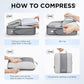10 Set Compression Packing Cubes for Travel Essentials,Compressible Expandable Packing Cubes for Suitcase,OlarHike Luggage Organizer Bags for Travel,Handy Helper for Organizing Clothes(Gray) - Roamly