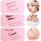 Women' Manicure Set Pedicure Kit Nail Clippers Set Fingernail Clipper Set Ingrown Toenail Nail Kit Scissor Nail Trimmer Kit 15 in 1 Travel Nail Kit Care Grooming Tools with Fine Case Gift (Pink 15)