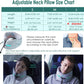 GOLDORANGE Travel Pillow Neck Chin Head Support Best Memory Foam Airplane Neck Pillows 360-Degree Support for Travel Bus Home Office and Gaming, Grey L