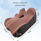 Seat Cushion, X-Large Memory Foam Office Chair Cushion, for Pressure Relief Sciatica & Pain Relief for Long Sitting Hours on Office/Home Chair, Car (Brown)