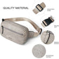 2L Fanny Packs Everywhere Belt Bag Small Fashion Crossbody Waist Pack Faux Leather Waterproof Sling Chest Bag For Women Trendy Grey