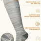 Thick Soft Cotton Compression Socks for Women Men 15-20mmHg Knee High Breathable Cotton Socks for All Day Comfort
