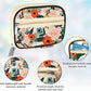 Serfeymi Weekly Travel Pill Organizer Case for Purse with Removable 7 Day Pill Box, Fashionable Pill Container for Medicine, Vitamin, Supplement - Bloom 01