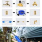 RV Water Pressure Regulator Kit, RV Fresh Water Kit All-in-One Sprinkler Blowout Adapter, Inline Water Filter, Hose Splitter, Brass Elbow, Flexible Connector, Hose Quick Connects, Leak Repair Kit