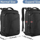 MATEIN 45L Travel Backpack, Large Carry on Backpack for Men Women, Water Resistant Lightweight Expandable Daypack, Business Weekender Backpacks, Gifts for People who Travel, Black