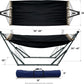 Tranquillo Universal Hammock with Stands Electro Static Coated Steel, Adjustable Foldable Hammock Stand with 2 Layered Polyester Net and Carry Bag for 2 Persons (Canvas - Black)