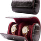MR.OKAY 2 Watch Travel Case- Classic Leather Watch Case With Superb Texture.(Portable Watch Roll Or Organizer For Storage And Display).Festival Gift For Men, All Handcrafted By Artisans.