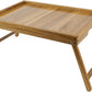 VaeFae Acacia Bed Table Tray, Wooden Breakfast Tray with Folding Legs, Bed Tray for Eating and Laptop, Eating Trays for Bedroom (Large Size)