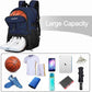LARIPOP Basketball Bag, Sports Backpack with Ball Holder & Shoe Compartment, Water Resistant Gym Bag for Soccer Volleyball Travel