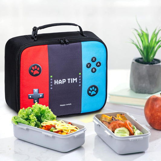 Hap Tim Insulated Lunch Bag for Boys, Reusable Lunch Box for Women & Men, Lunchbox for Girls, Portable Lunchbag（18654-YX）